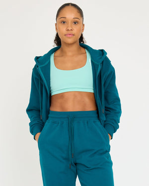 Core Classic Cropped Zip Hoodie