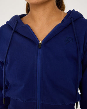 Core Classic Cropped Hoodie med dragkedja