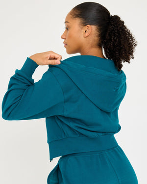 Core Classic Cropped Zip Hoodie