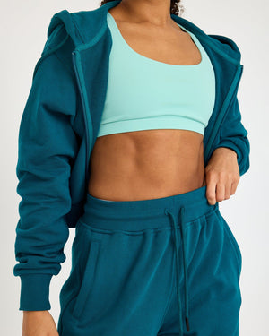 Core Classic Cropped Zip Hoodie