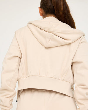 Sudadera con cremallera Core Classic Cropped