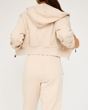 Sudadera con cremallera Core Classic Cropped