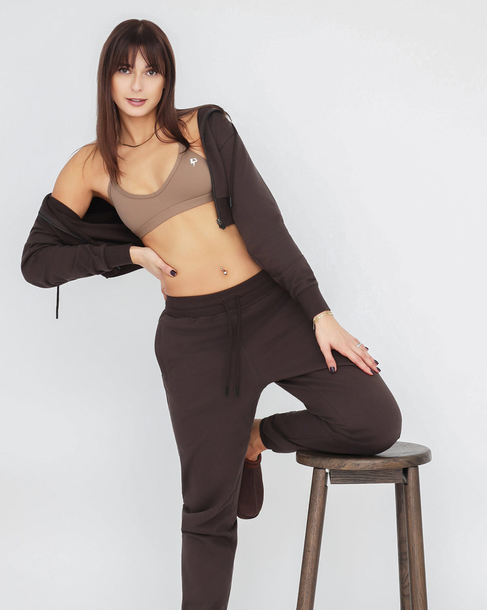 Core Klassieke Cropped Zip Hoodie